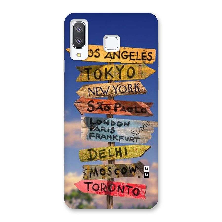 Travel Signs Back Case for Galaxy A8 Star