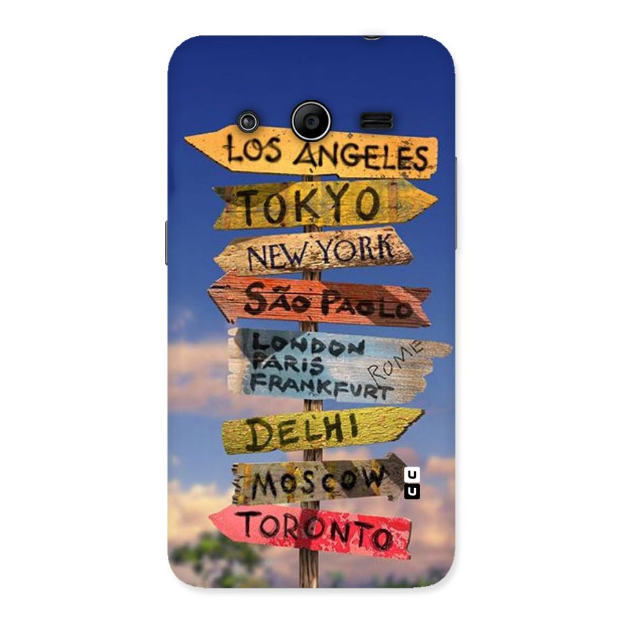 Travel Signs Back Case for Galaxy Core 2