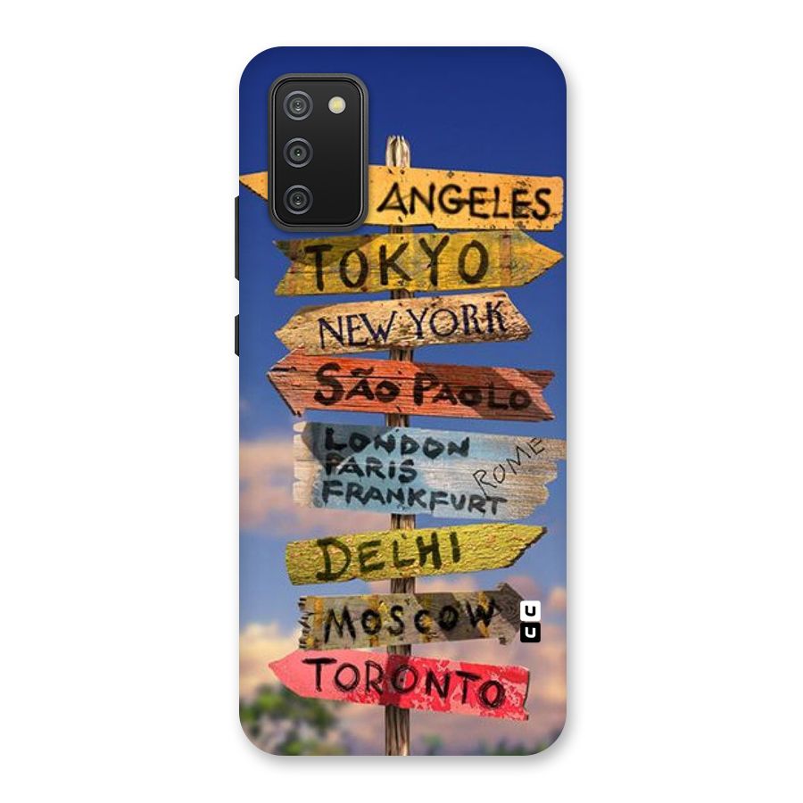 Travel Signs Back Case for Galaxy M02s