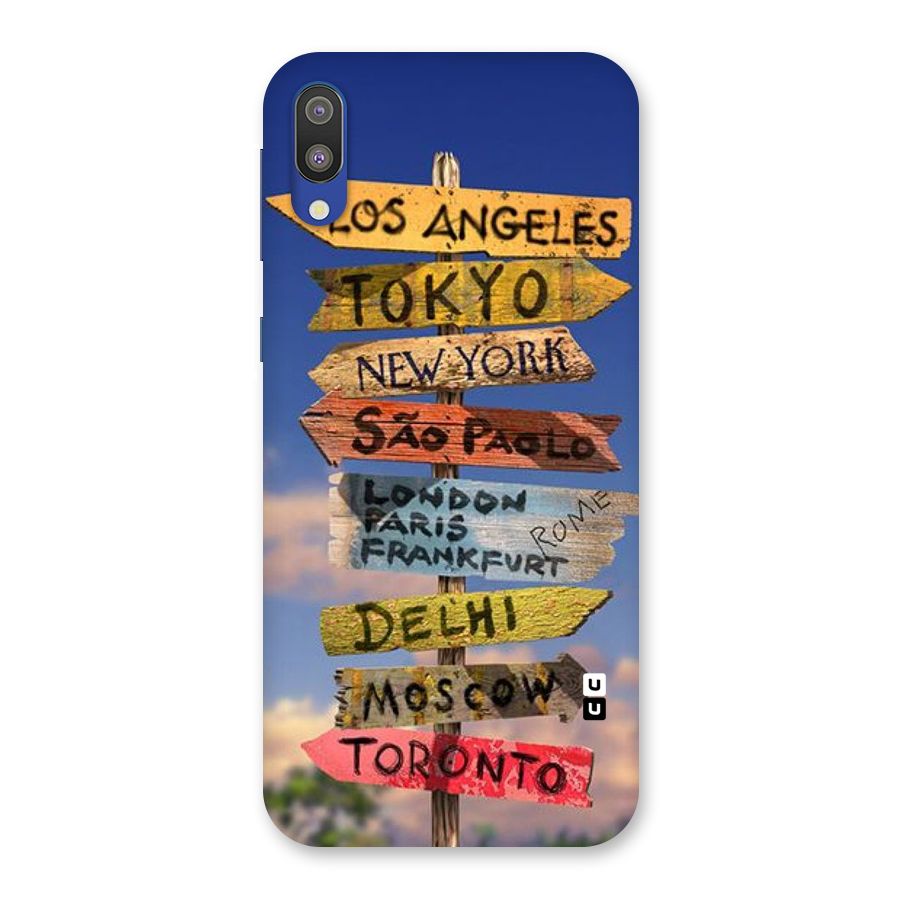 Travel Signs Back Case for Galaxy M10