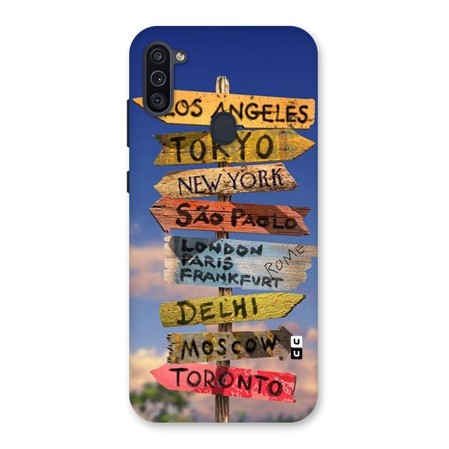 Travel Signs Back Case for Galaxy M11