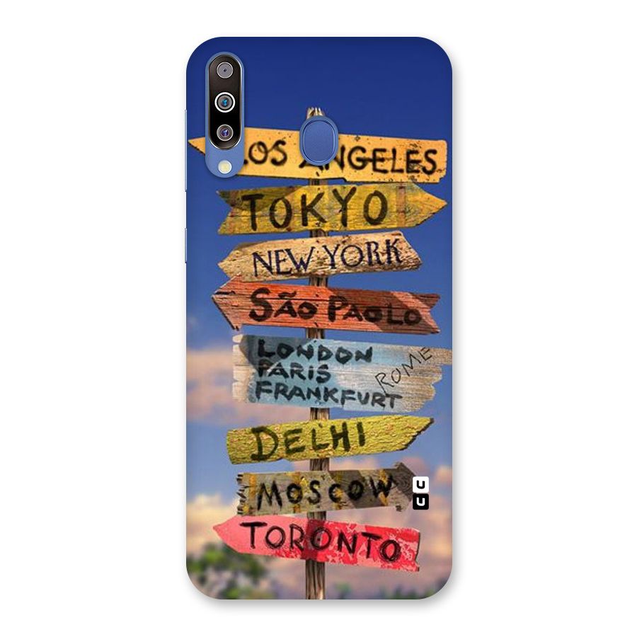 Travel Signs Back Case for Galaxy M30