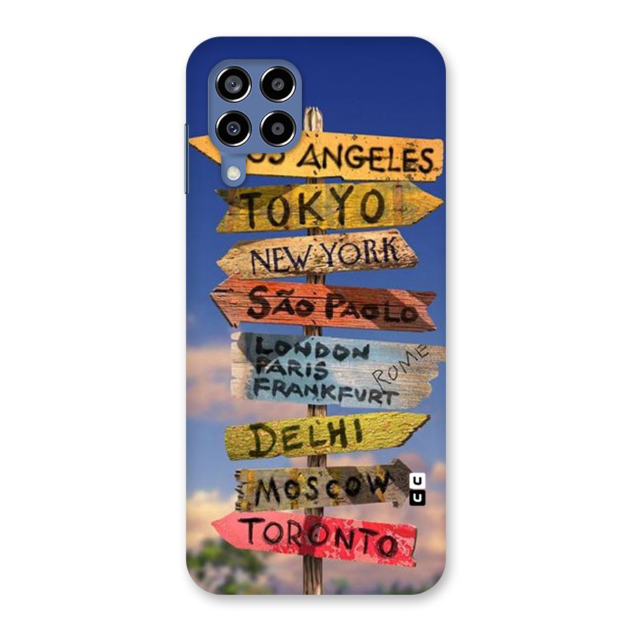 Travel Signs Back Case for Galaxy M53 5G