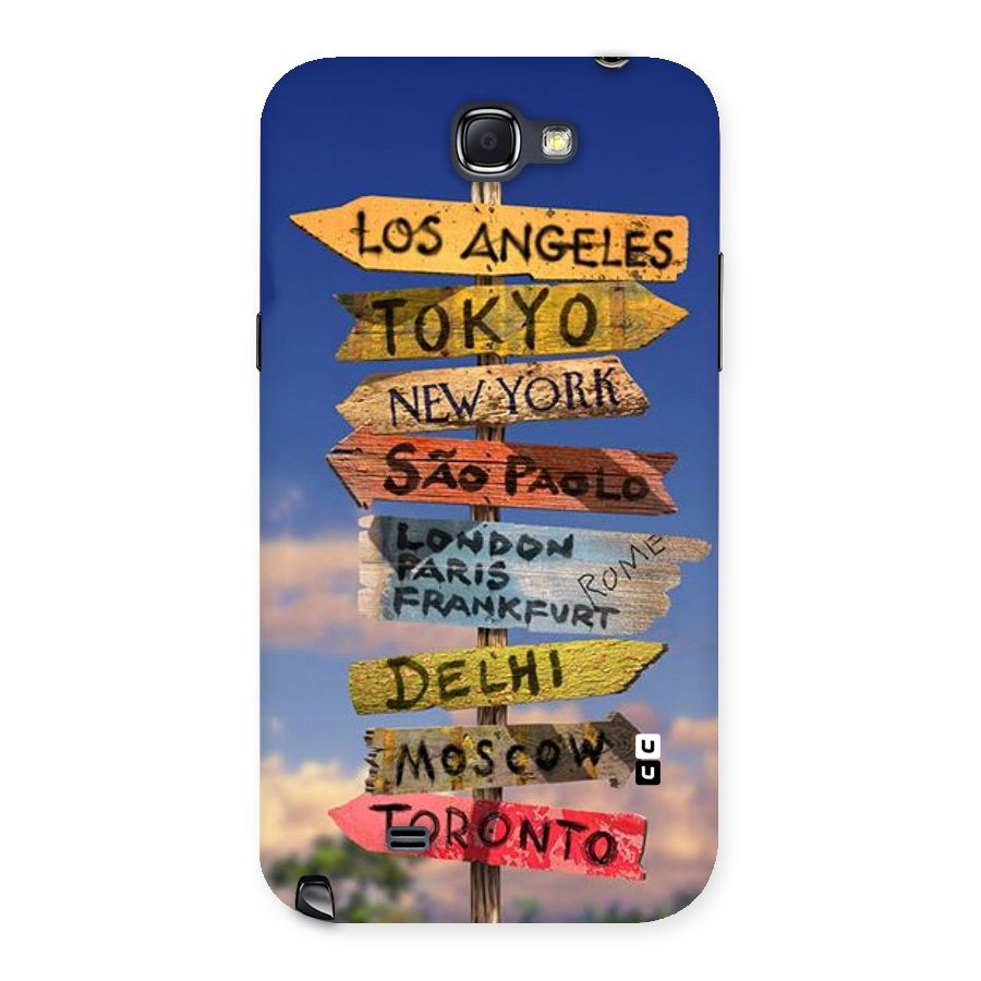 Travel Signs Back Case for Galaxy Note 2