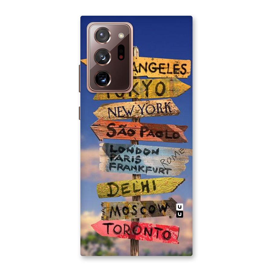 Travel Signs Back Case for Galaxy Note 20 Ultra