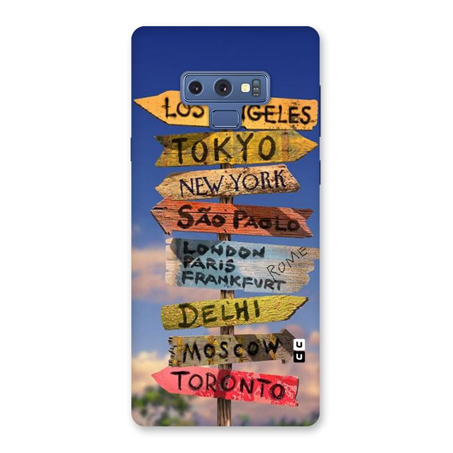 Travel Signs Back Case for Galaxy Note 9