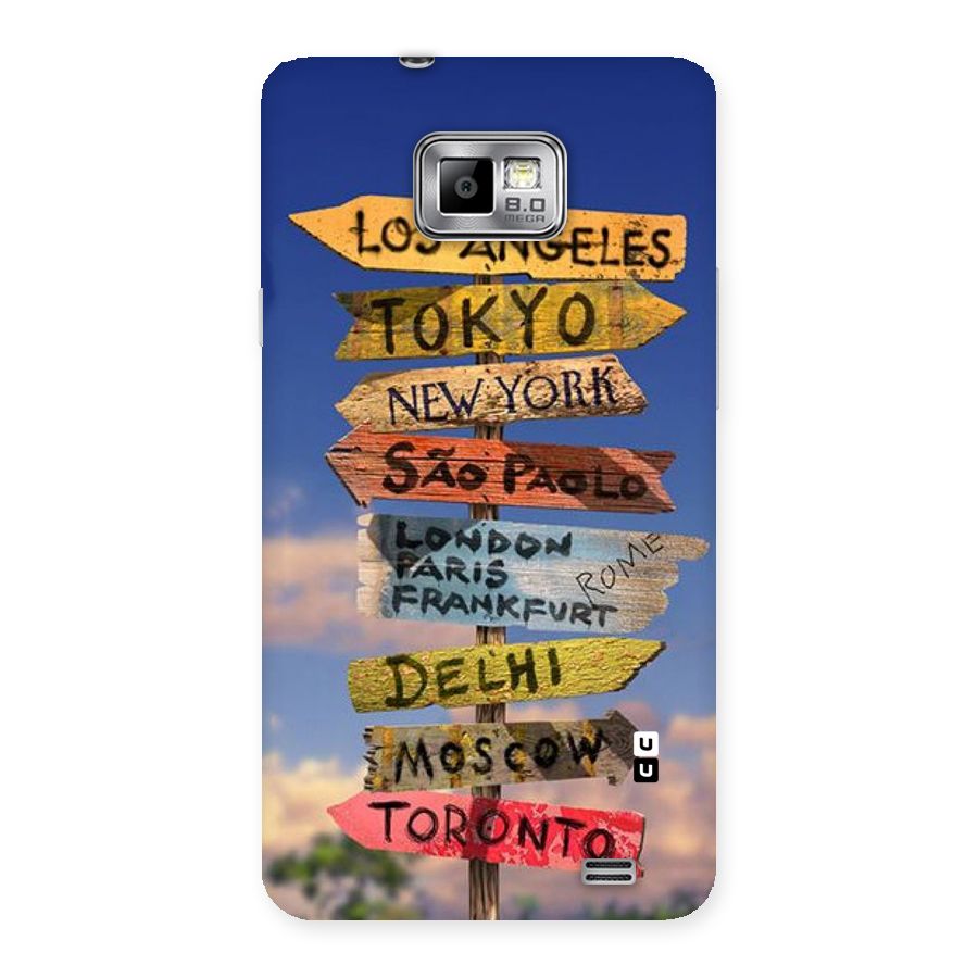 Travel Signs Back Case for Galaxy S2