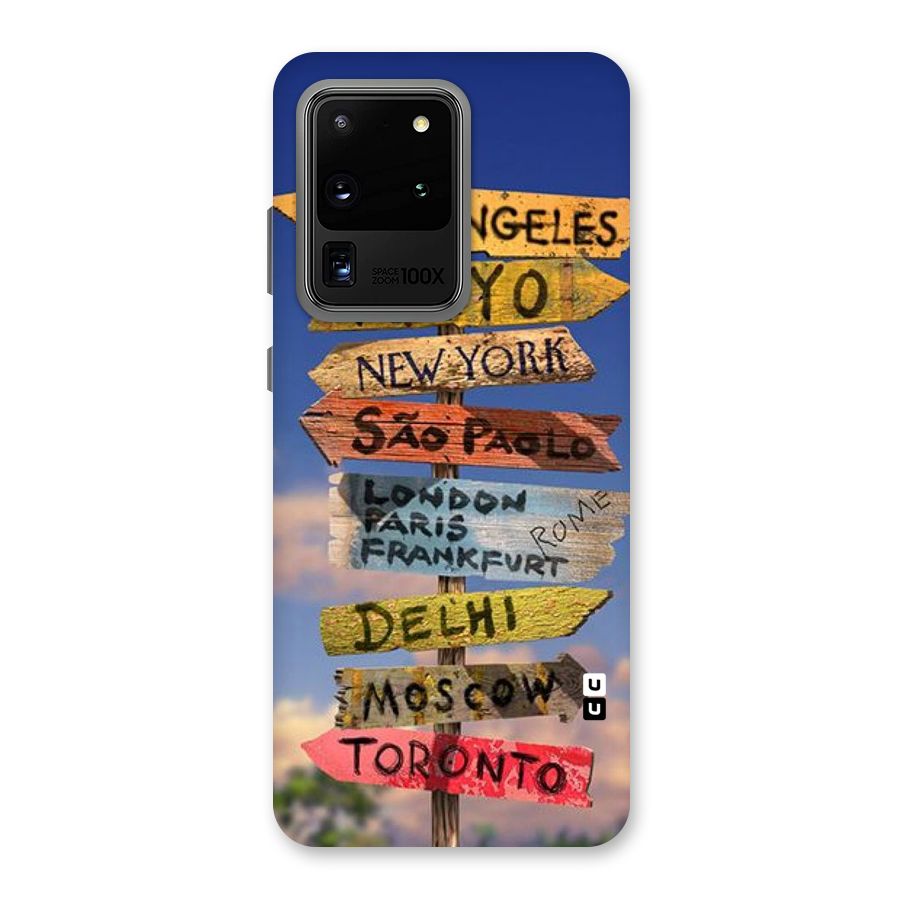 Travel Signs Back Case for Galaxy S20 Ultra