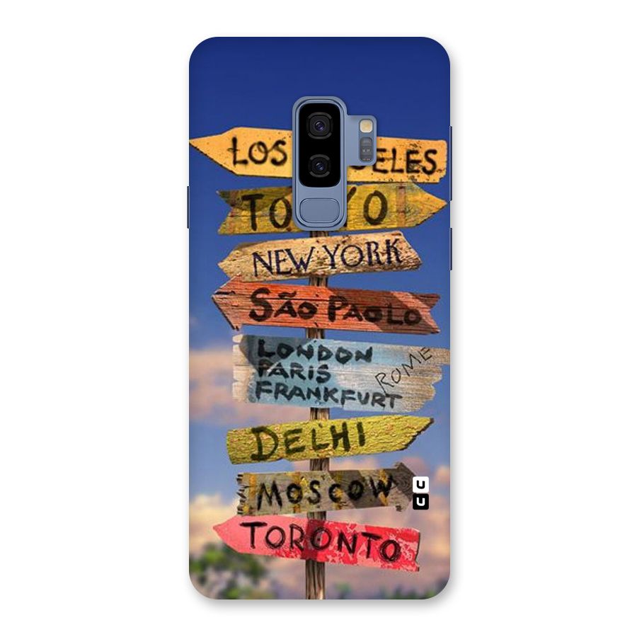 Travel Signs Back Case for Galaxy S9 Plus