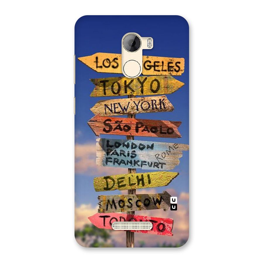 Travel Signs Back Case for Gionee A1 LIte