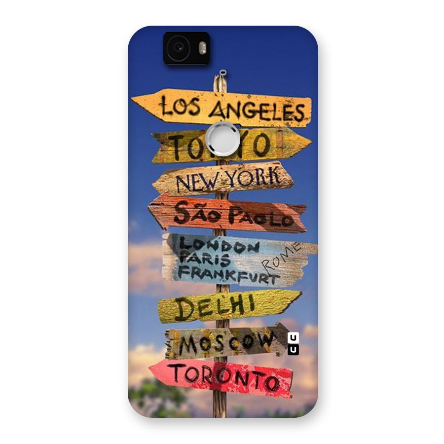 Travel Signs Back Case for Google Nexus-6P