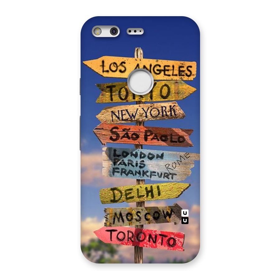 Travel Signs Back Case for Google Pixel
