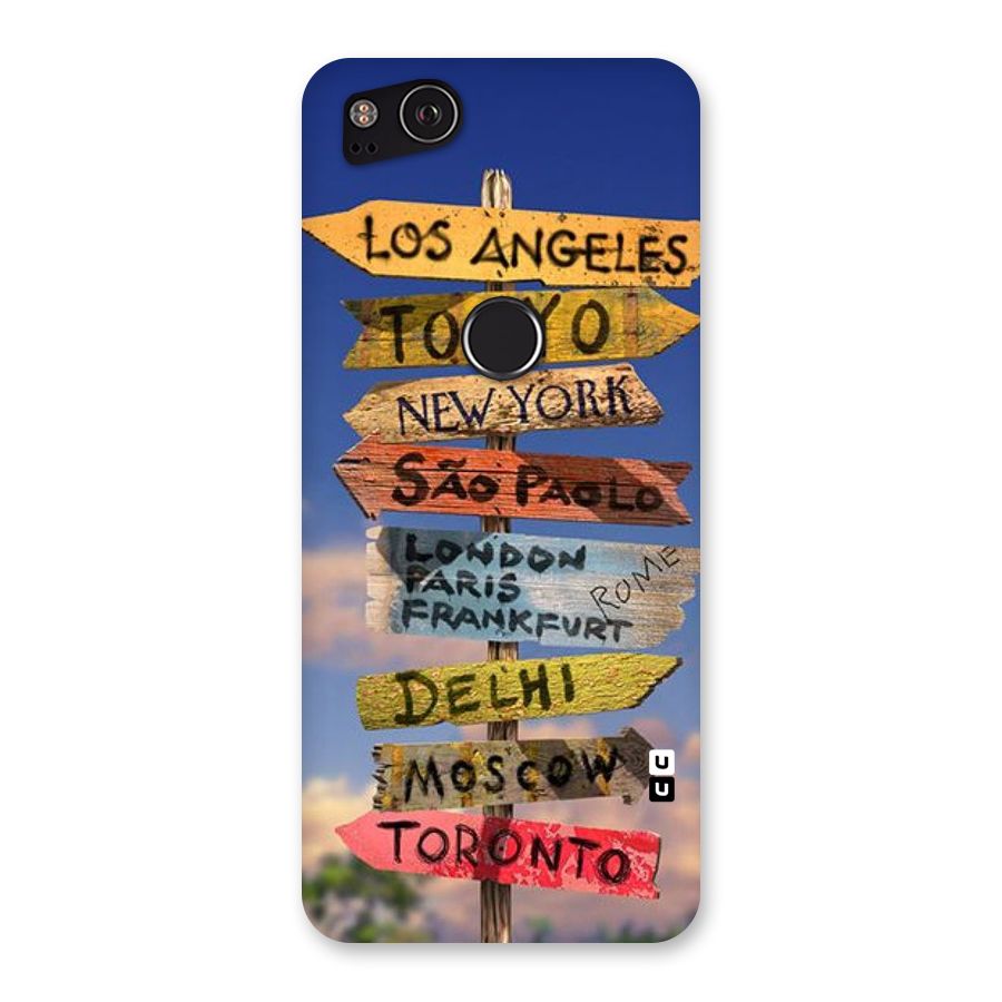Travel Signs Back Case for Google Pixel 2