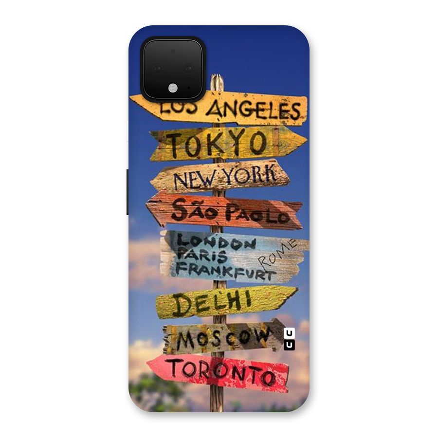 Travel Signs Back Case for Google Pixel 4 XL