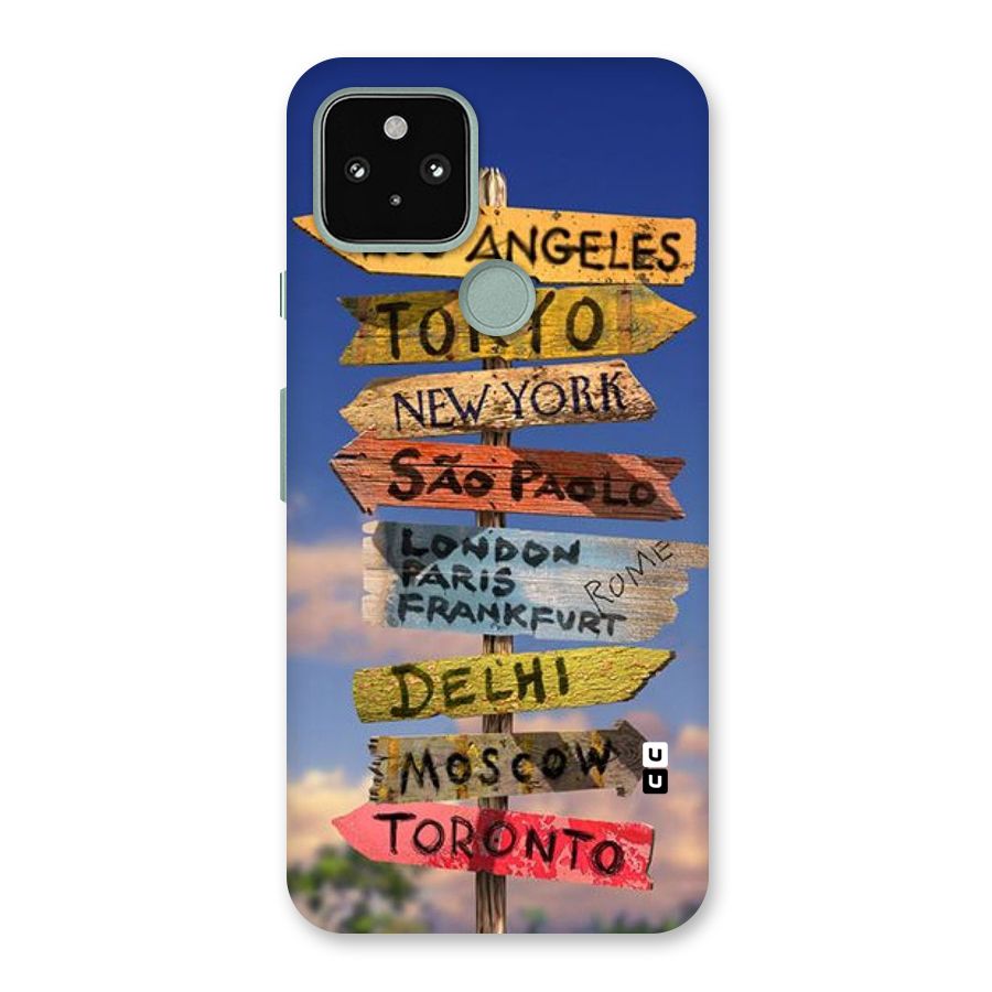 Travel Signs Back Case for Google Pixel 5