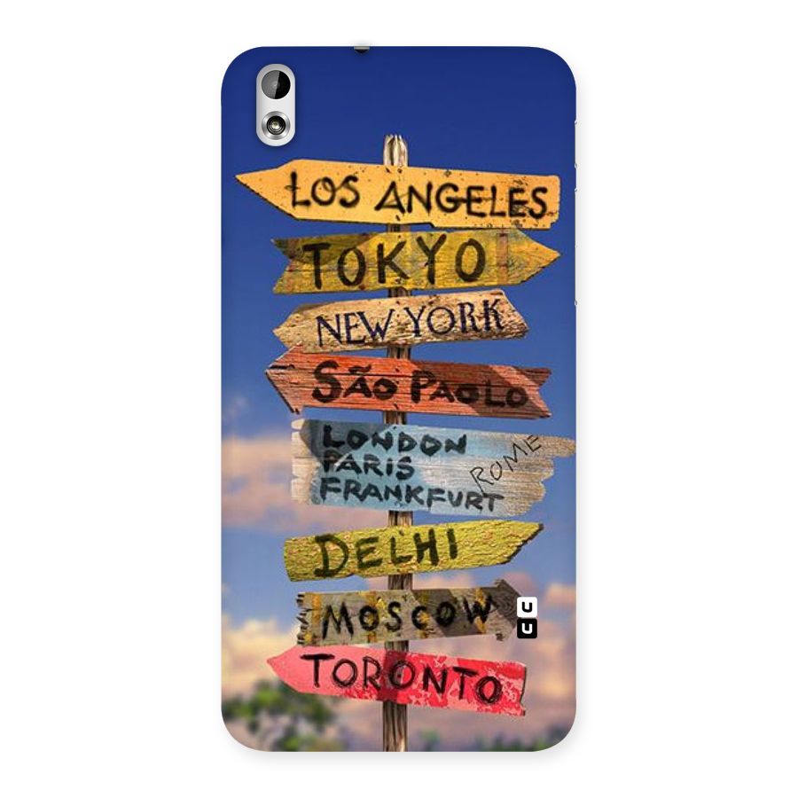 Travel Signs Back Case for HTC Desire 816g