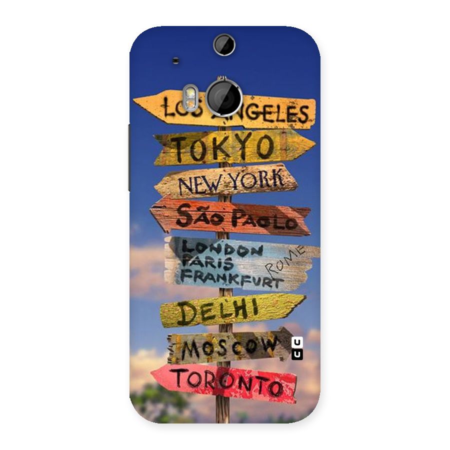 Travel Signs Back Case for HTC One M8