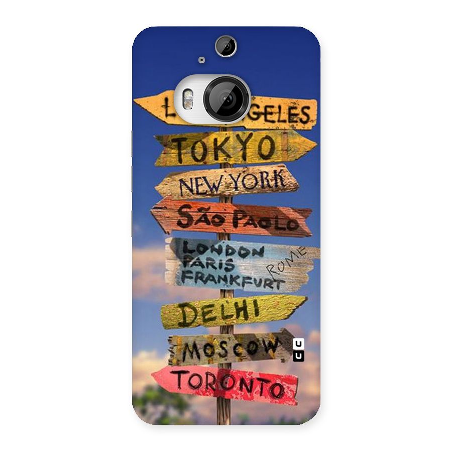Travel Signs Back Case for HTC One M9 Plus