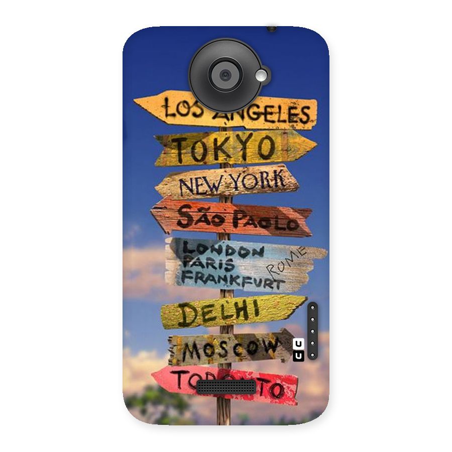 Travel Signs Back Case for HTC One X