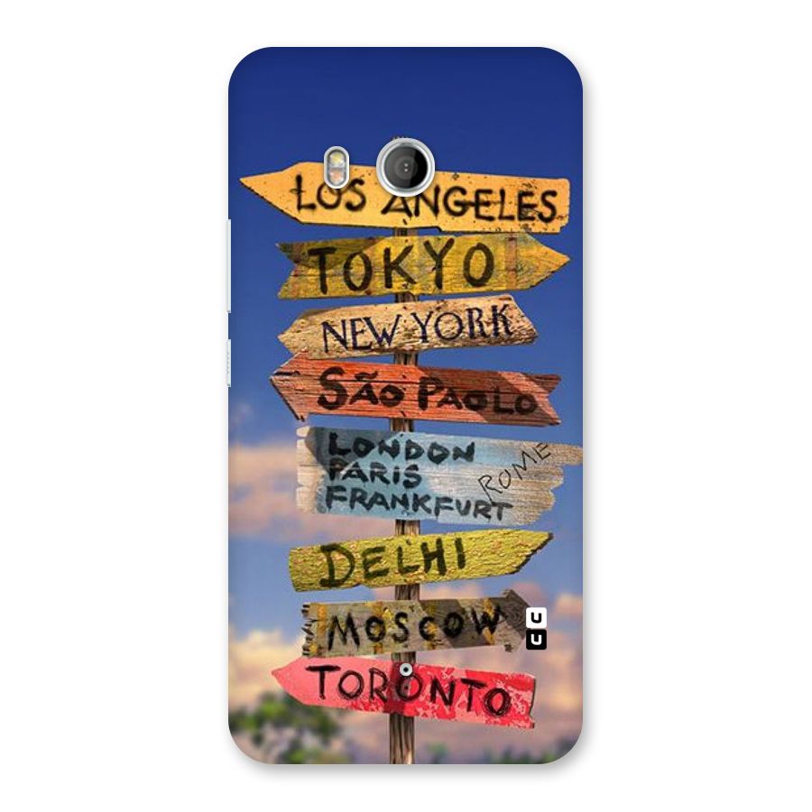 Travel Signs Back Case for HTC U11