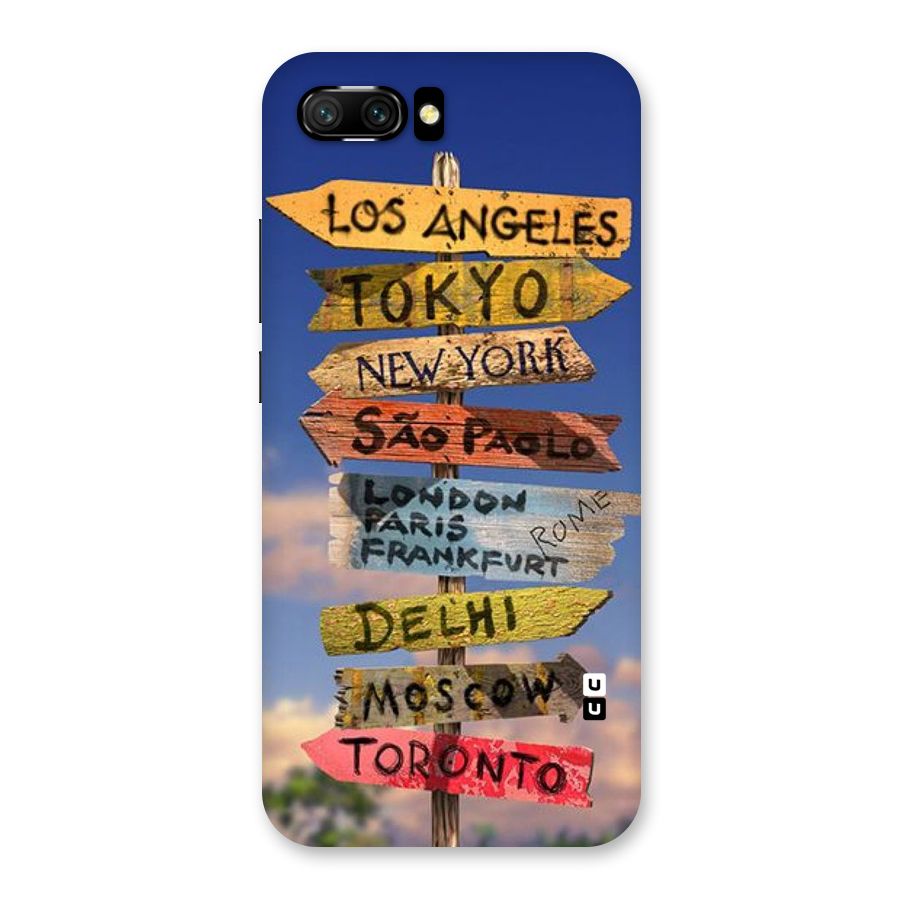 Travel Signs Back Case for Honor 10