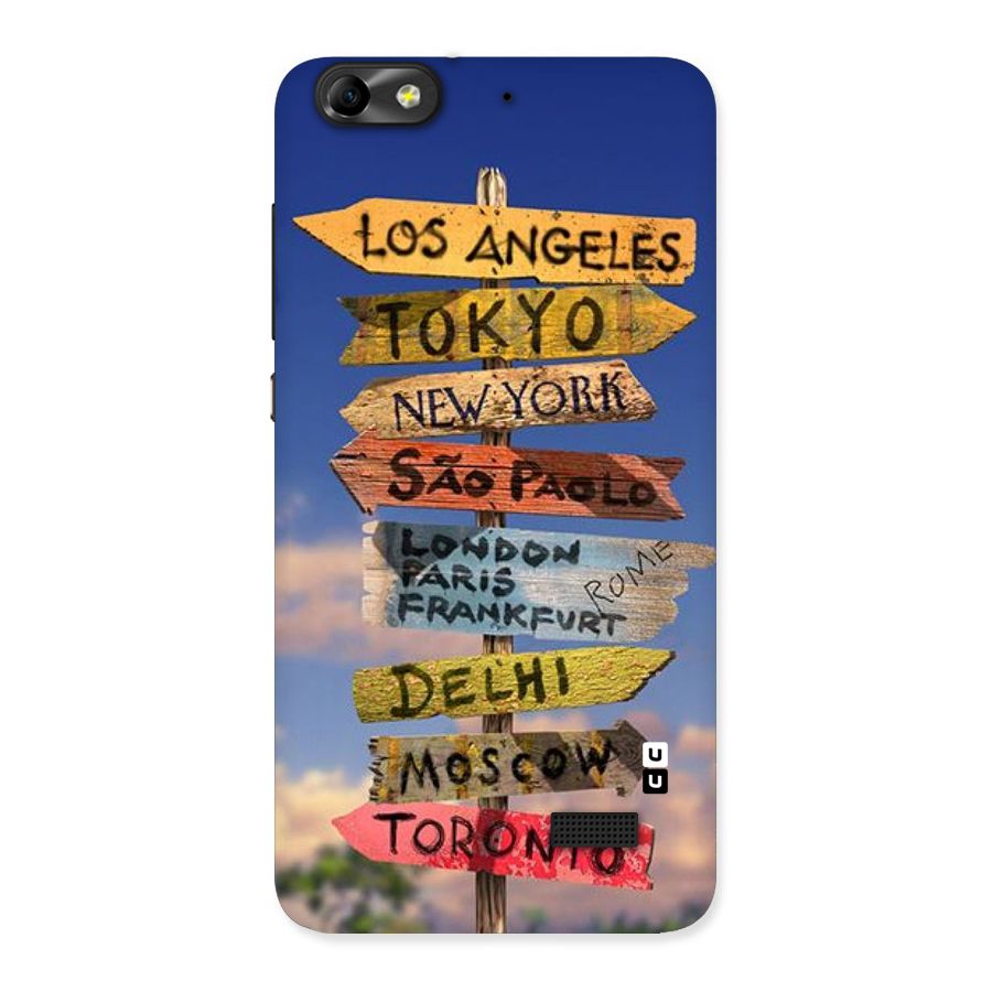 Travel Signs Back Case for Honor 4C