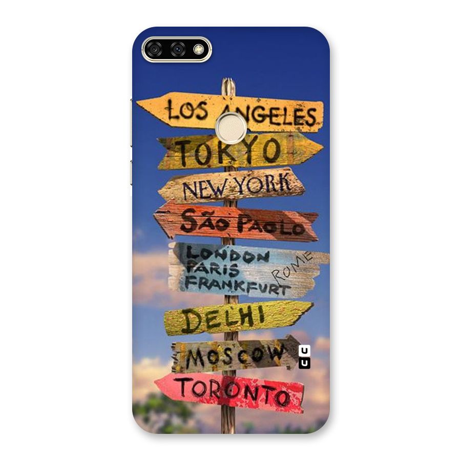 Travel Signs Back Case for Honor 7A