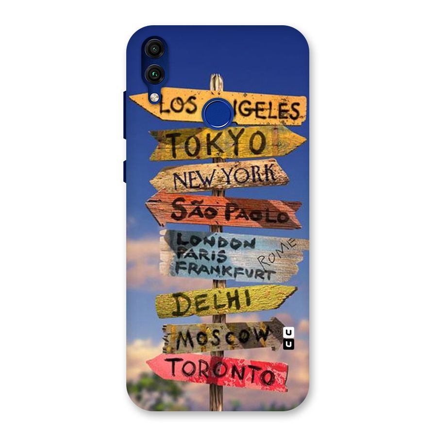 Travel Signs Back Case for Honor 8C