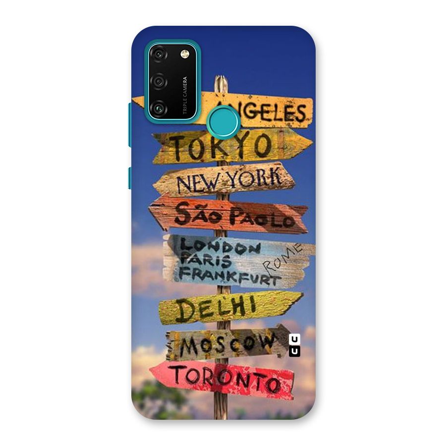 Travel Signs Back Case for Honor 9A