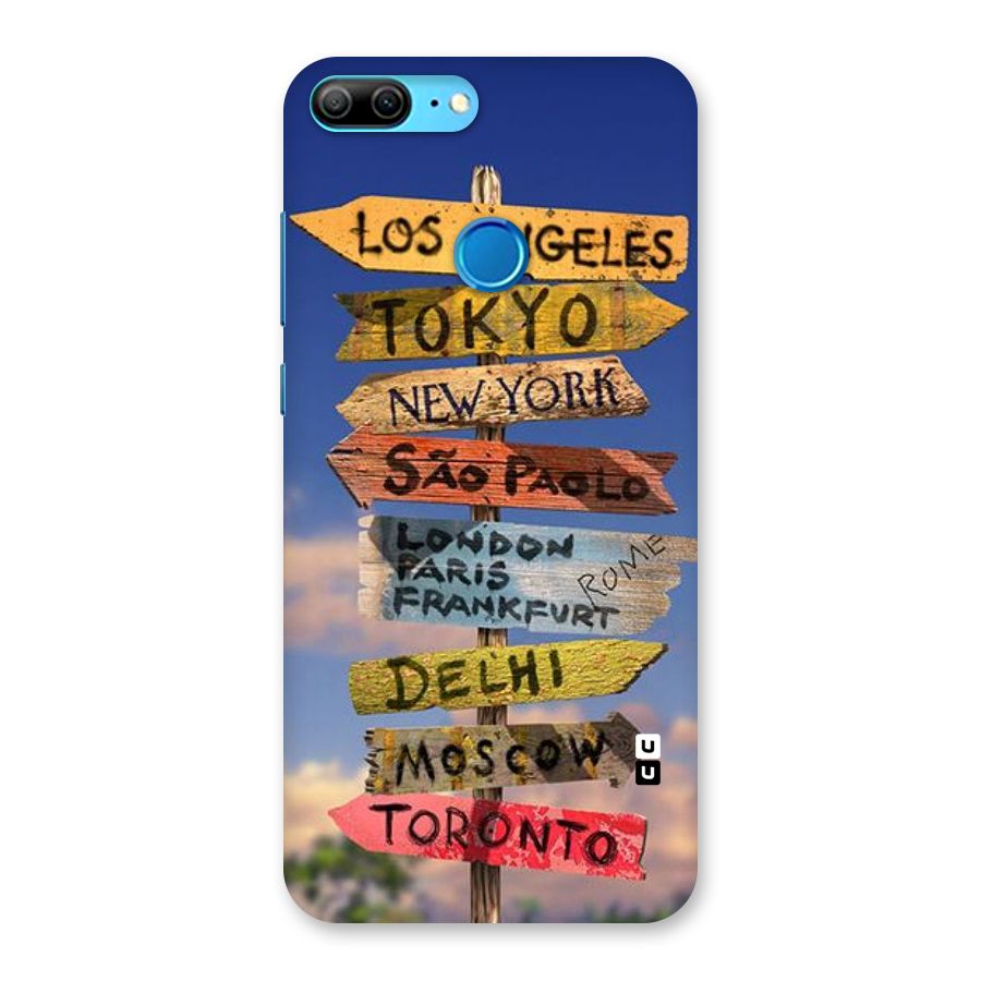 Travel Signs Back Case for Honor 9 Lite