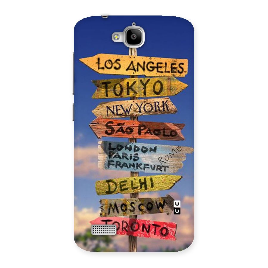 Travel Signs Back Case for Honor Holly