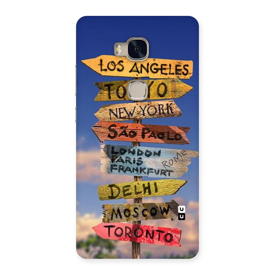 Travel Signs Back Case for Huawei Honor 5X