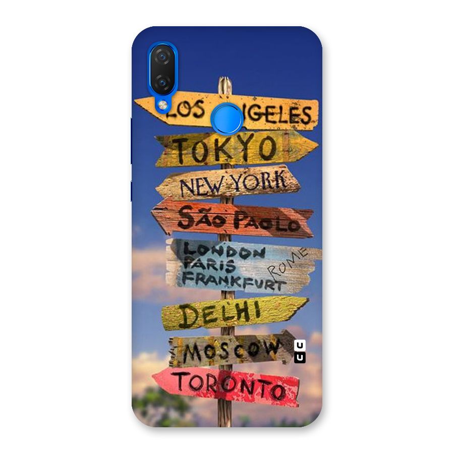 Travel Signs Back Case for Huawei P Smart+