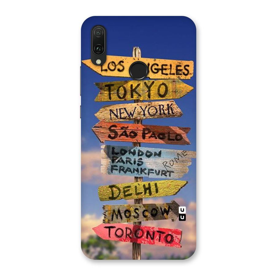 Travel Signs Back Case for Huawei Y9 (2019)