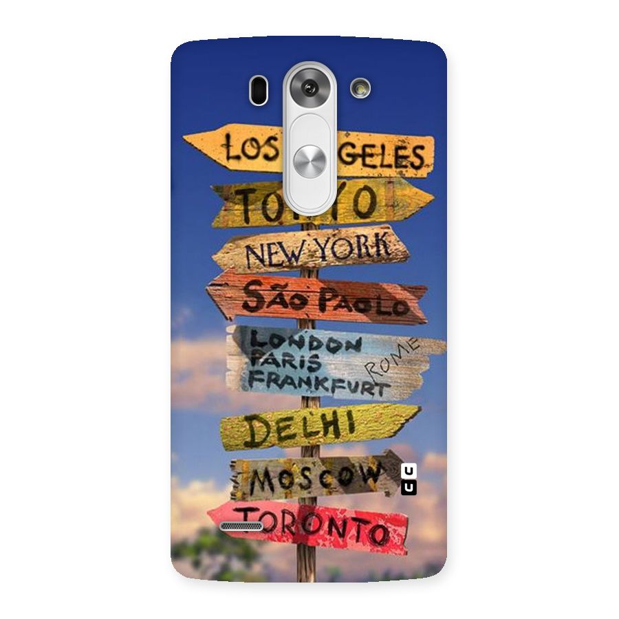 Travel Signs Back Case for LG G3 Mini