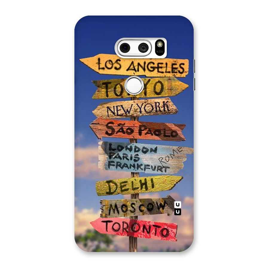 Travel Signs Back Case for LG V30