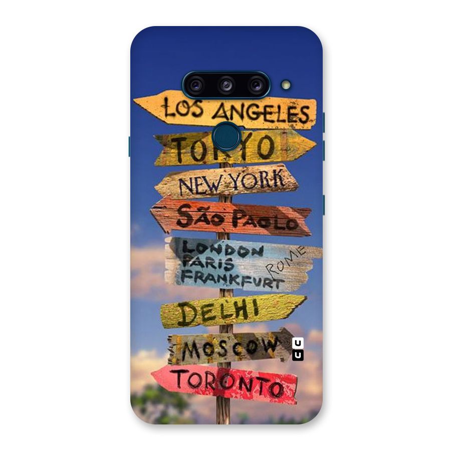 Travel Signs Back Case for LG  V40 ThinQ