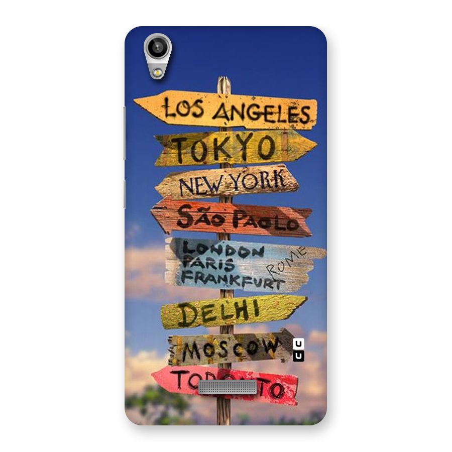 Travel Signs Back Case for Lava-Pixel-V1