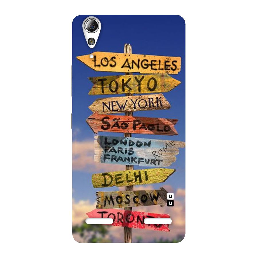 Travel Signs Back Case for Lenovo A6000