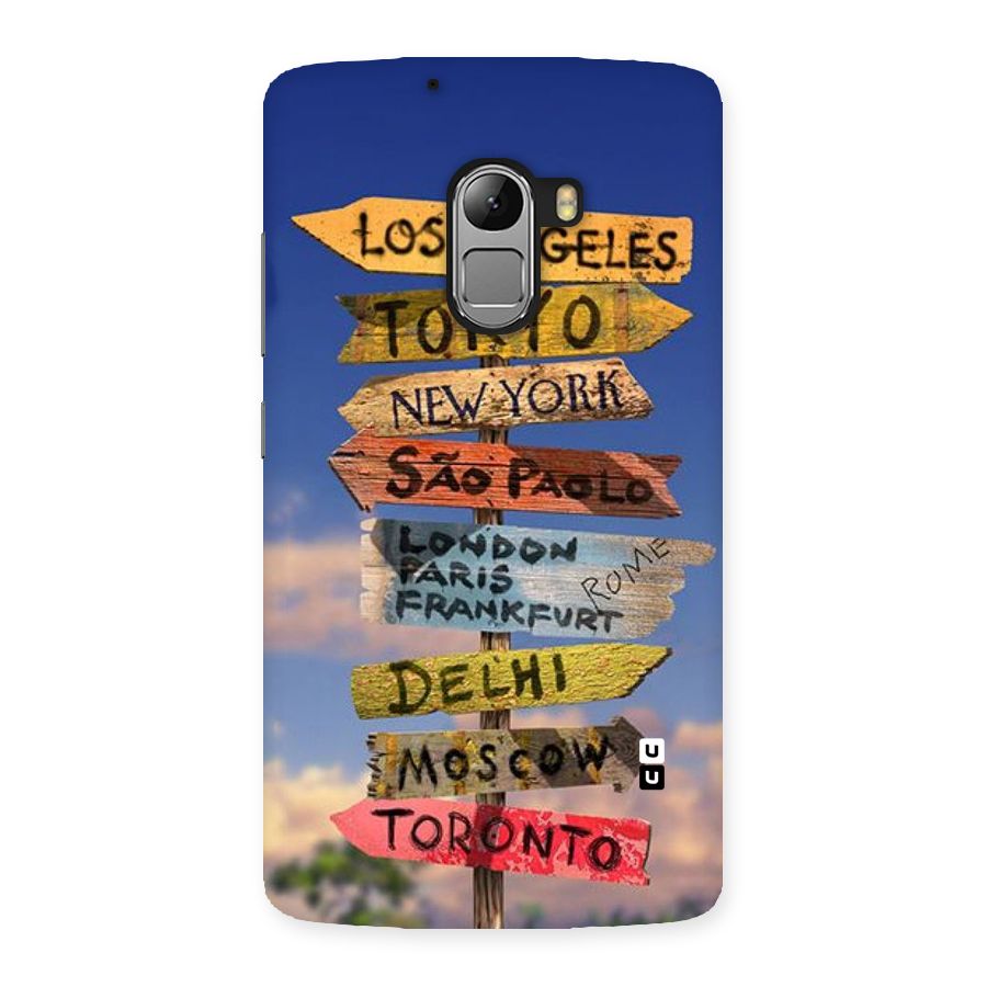 Travel Signs Back Case for Lenovo K4 Note