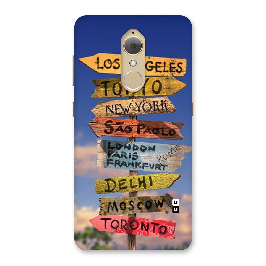 Travel Signs Back Case for Lenovo K8