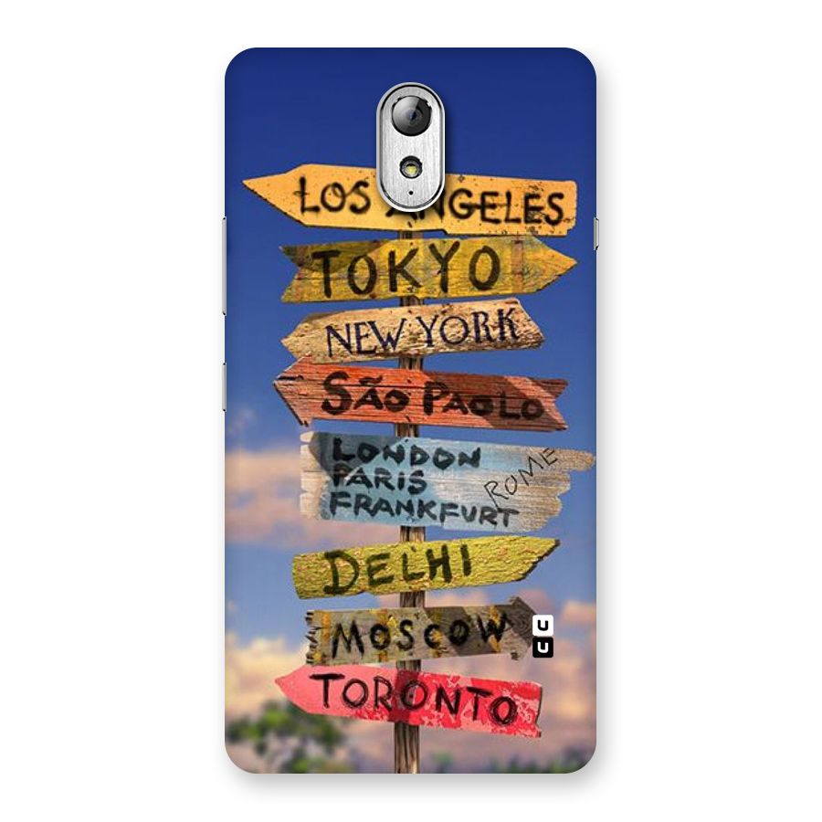 Travel Signs Back Case for Lenovo Vibe P1M