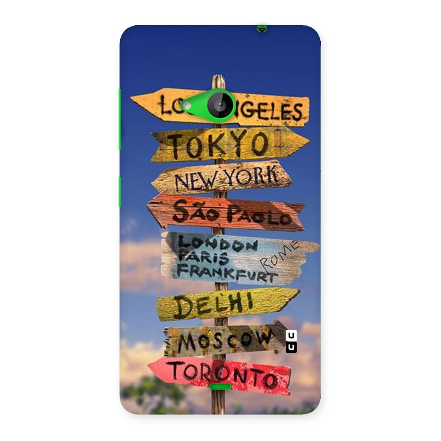 Travel Signs Back Case for Lumia 535