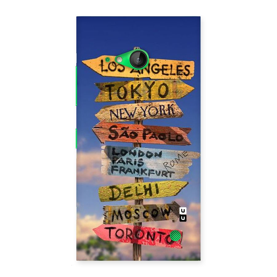 Travel Signs Back Case for Lumia 730