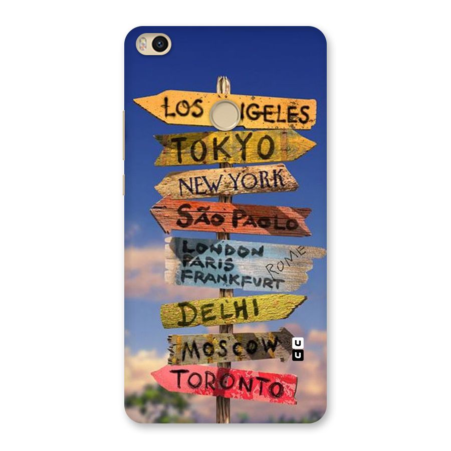 Travel Signs Back Case for Mi Max 2
