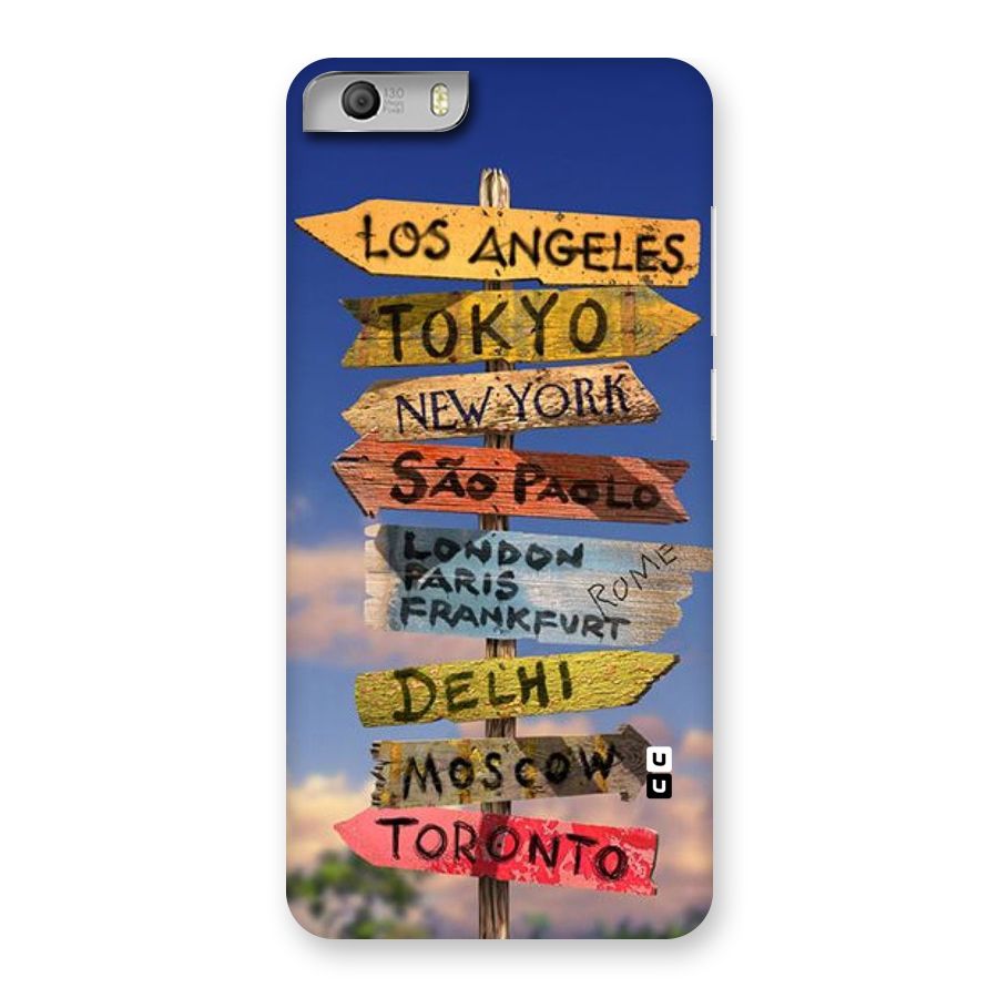 Travel Signs Back Case for Micromax Canvas Knight 2