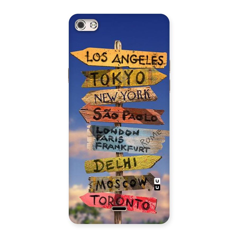 Travel Signs Back Case for Micromax Canvas Silver 5