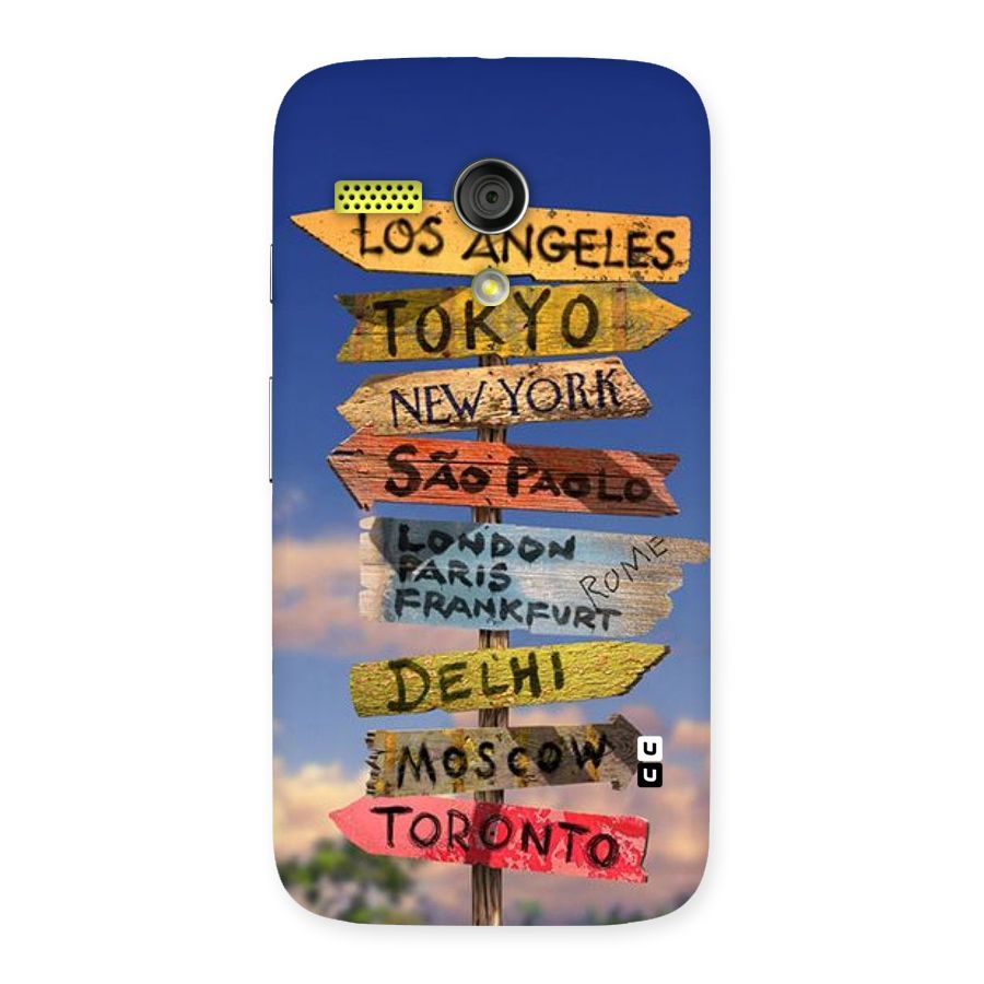 Travel Signs Back Case for Moto G