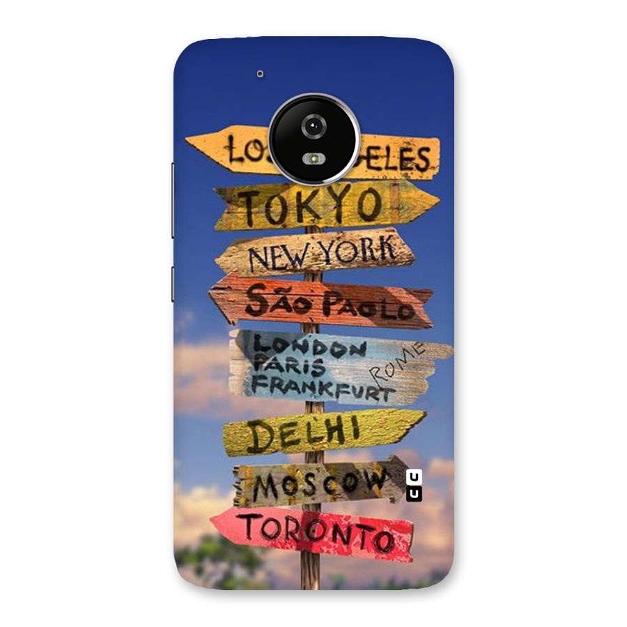 Travel Signs Back Case for Moto G5