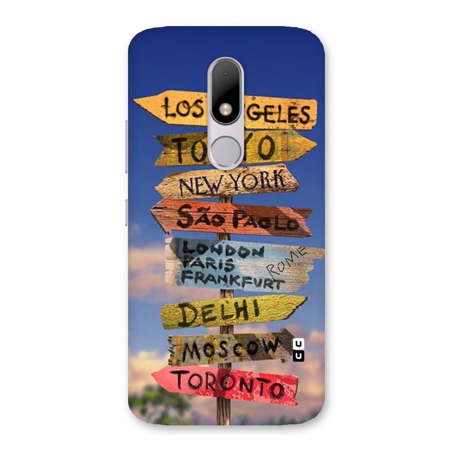 Travel Signs Back Case for Moto M